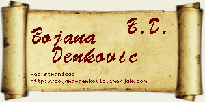 Bojana Denković vizit kartica